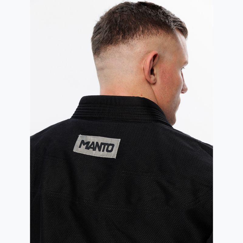 GI pentru BJJ pentru bărbați MANTO X5 BJJ Blackout black 4