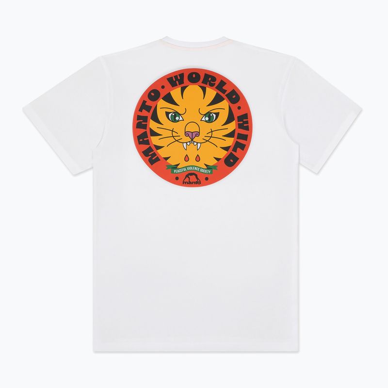 Tricou pentru bărbați MANTO Worldwild alb 2