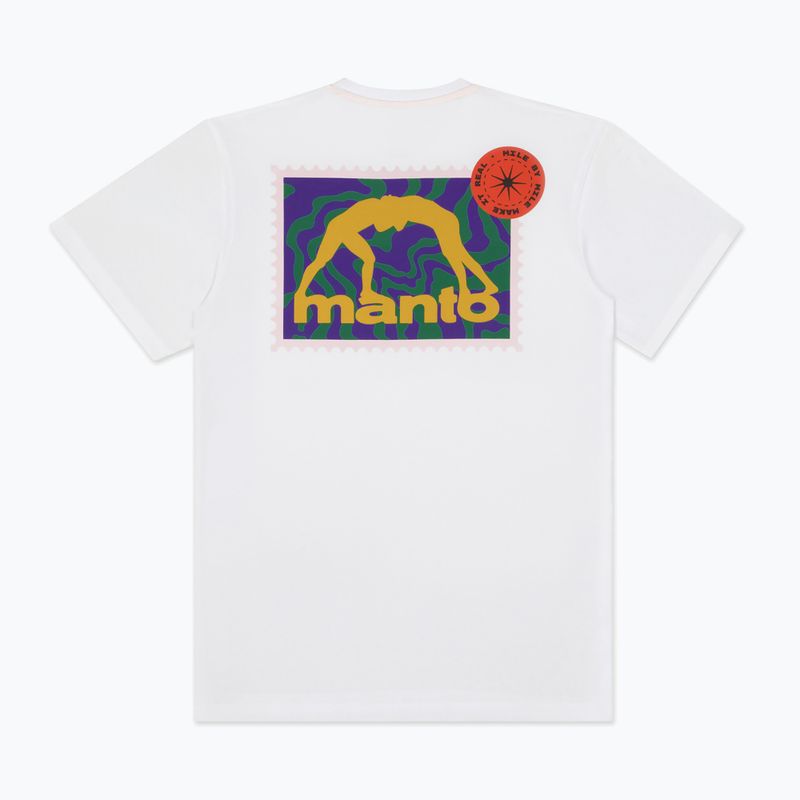 Tricou pentru bărbați MANTO Stamp 25 alb 2