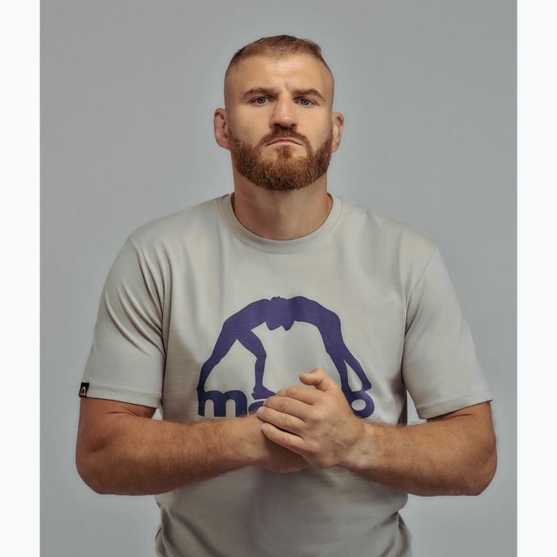 Tricou pentru bărbați MANTO Vibe 25 gri deschis/mov închis 4