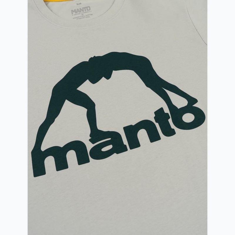 Tricou pentru bărbați MANTO Vibe 25 gri deschis/verde închis 2