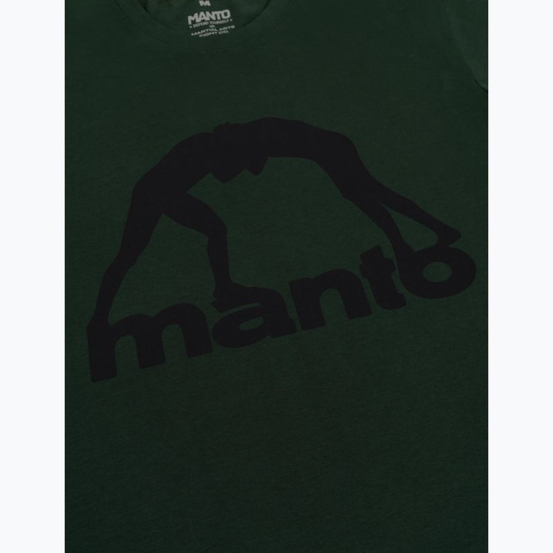 Tricou pentru bărbați MANTO Vibe 25 verde pin/negru 2