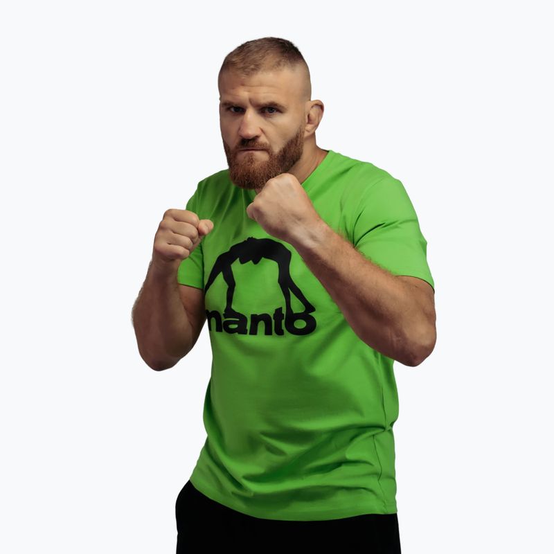 Tricou pentru bărbați MANTO Vibe 25 verde neon/reflex 2