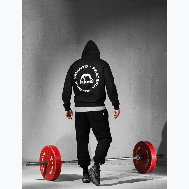 Bluză pentru bărbați MANTO Label 25 Regular Hoody negru 6