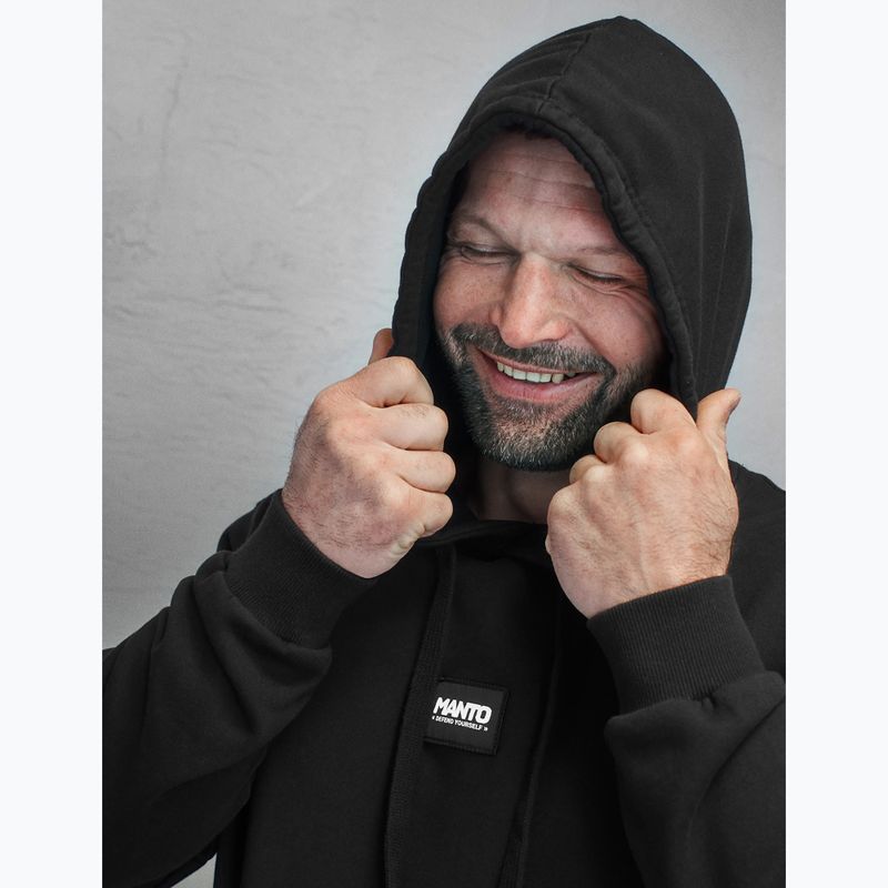 Bluză pentru bărbați MANTO Label 25 Regular Hoody negru 7