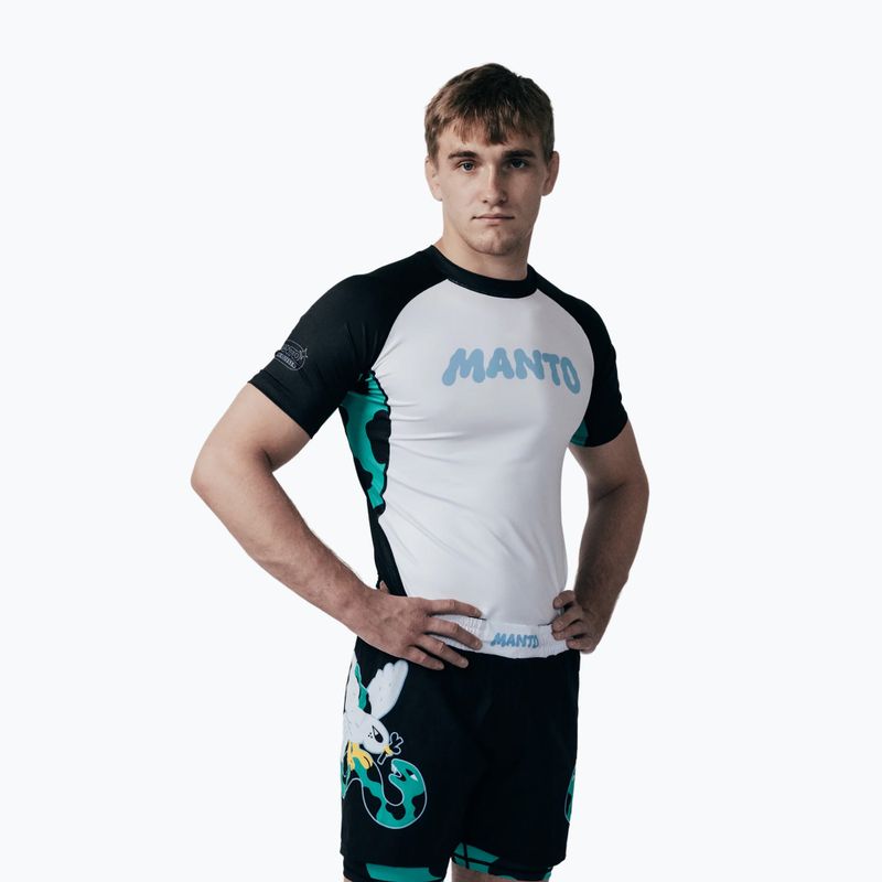 Rashguard pentru bărbați MANTO Dove negru