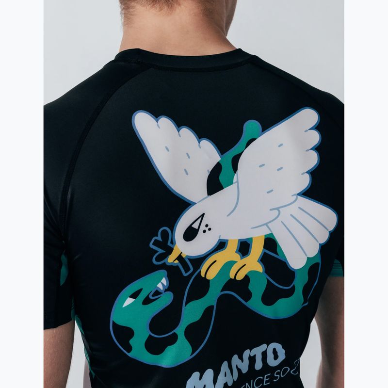 Rashguard pentru bărbați MANTO Dove negru 3