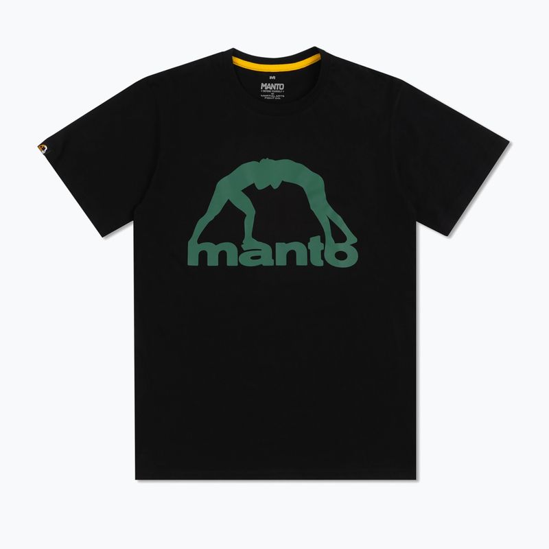 Tricou pentru bărbați MANTO Vibe 25 negru/verde