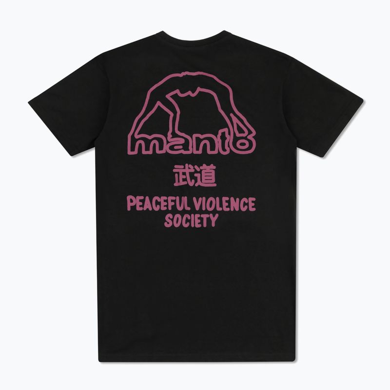 Tricou pentru bărbați MANTO Society 25 onix negru 2