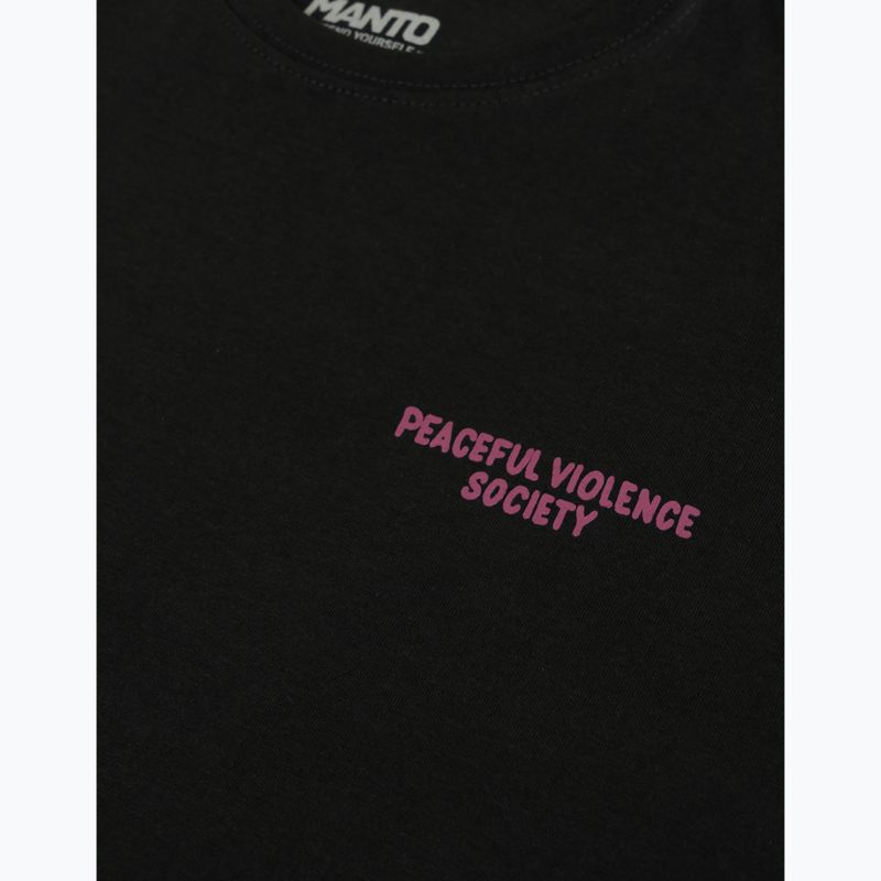 Tricou pentru bărbați MANTO Society 25 onix negru 3
