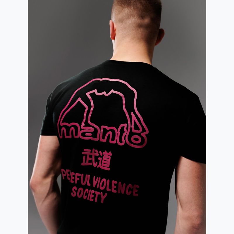 Tricou pentru bărbați MANTO Society 25 onix negru 5