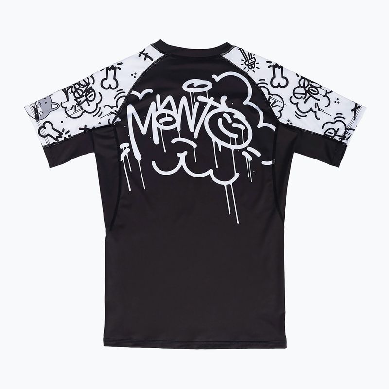 Rashguard pentru bărbați MANTO Debza alb/negru 2