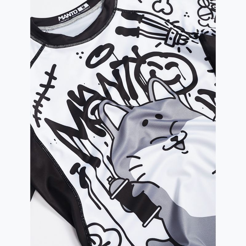 Rashguard pentru bărbați MANTO Debza alb/negru 3