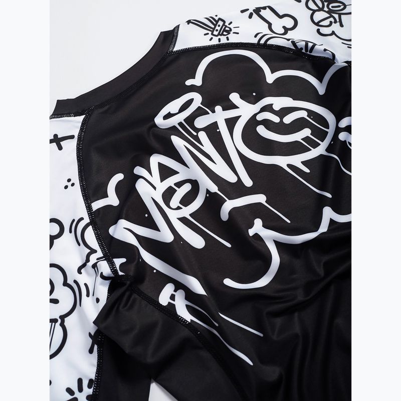 Rashguard pentru bărbați MANTO Debza alb/negru 4