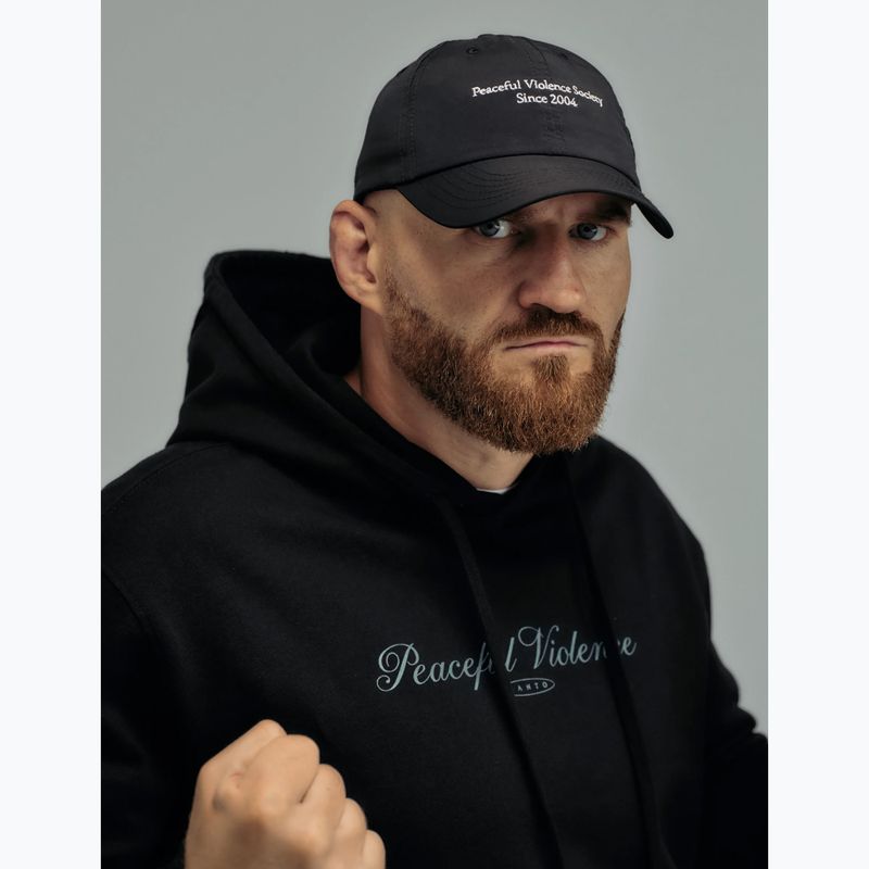 Bluză pentru bărbați MANTO Peaceful Violence Hoody negru 3