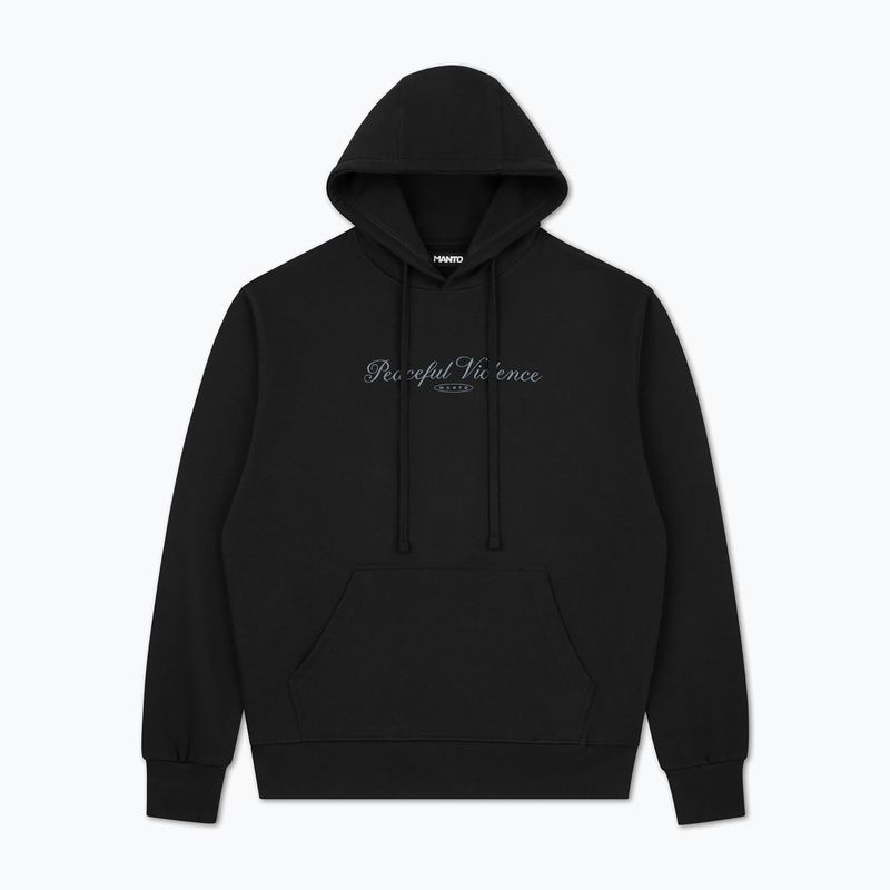 Hanorac bărbătesc MANTO Peaceful Violence Hoody negru 4