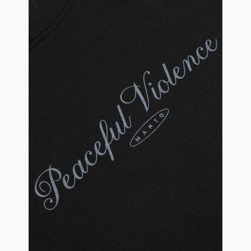 Bluză pentru bărbați MANTO Peaceful Violence Hoody negru 6