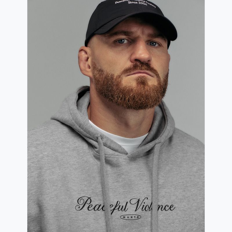 Bluză pentru bărbați MANTO Peaceful Violence Hoody gri 3