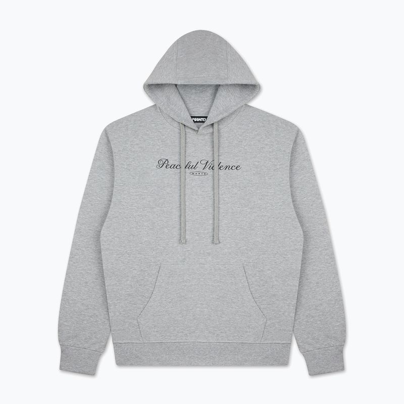 Bluză pentru bărbați MANTO Peaceful Violence Hoody gri 4