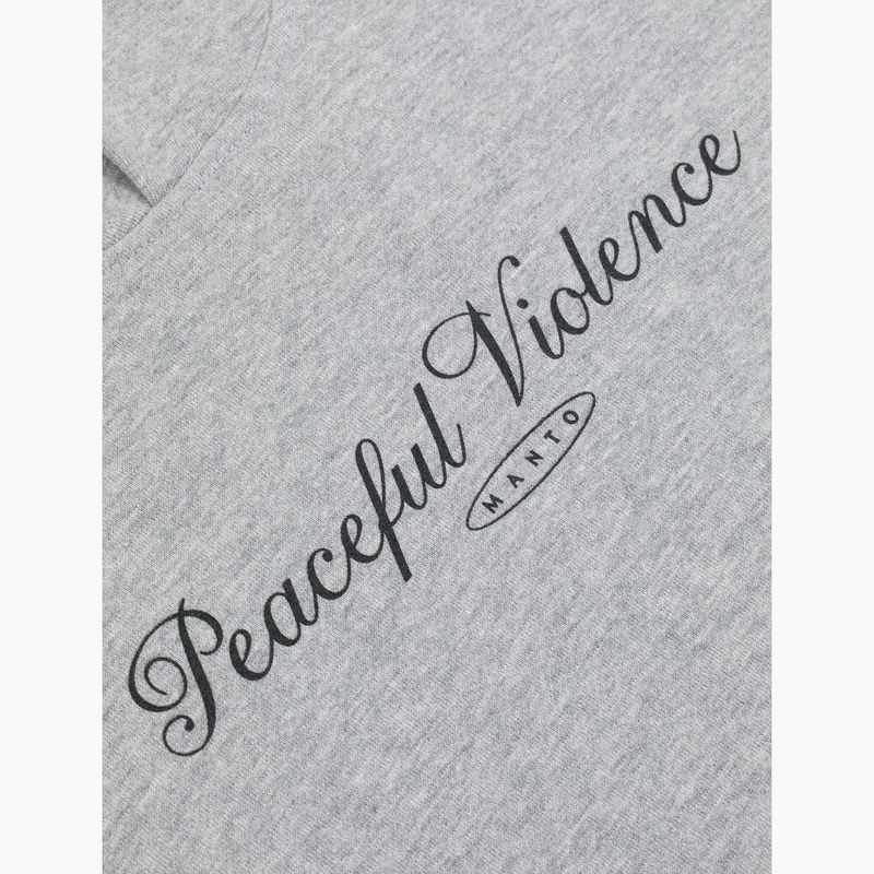 Bluză pentru bărbați MANTO Peaceful Violence Hoody gri 6