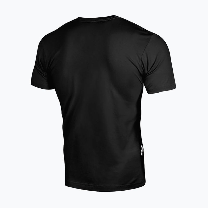 Tricou pentru bărbați Octagon Small Logo black/grey 2