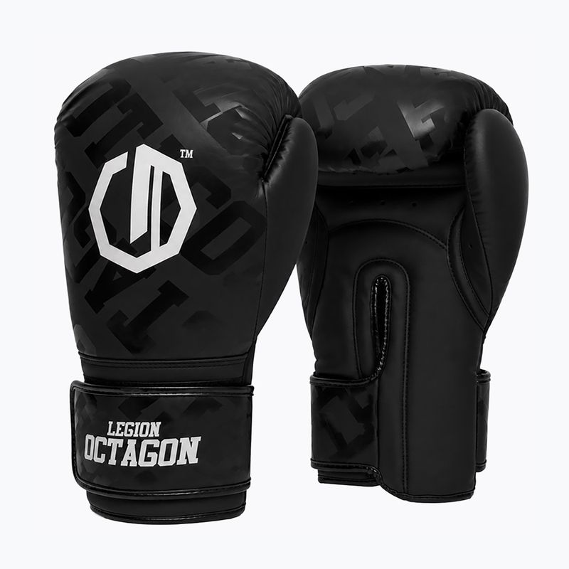 Mănuși de box Octagon Legion Eclipse black/silver 2