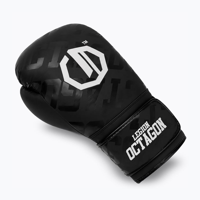 Mănuși de box Octagon Legion Eclipse black/silver 3
