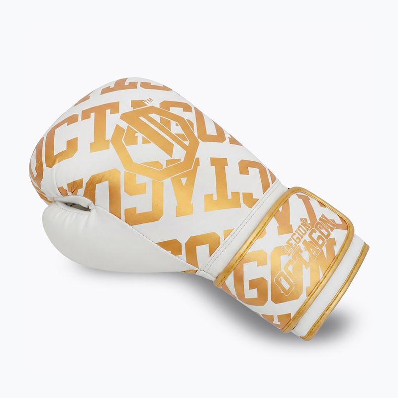Mănuși de box Octagon Legion Eclipse white/gold 3