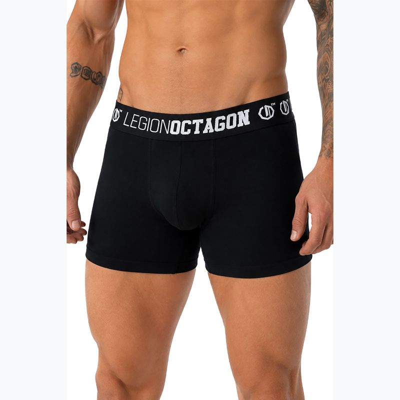 Boxeri pentru bărbați Octagon Legion Caption 3 pack black 2