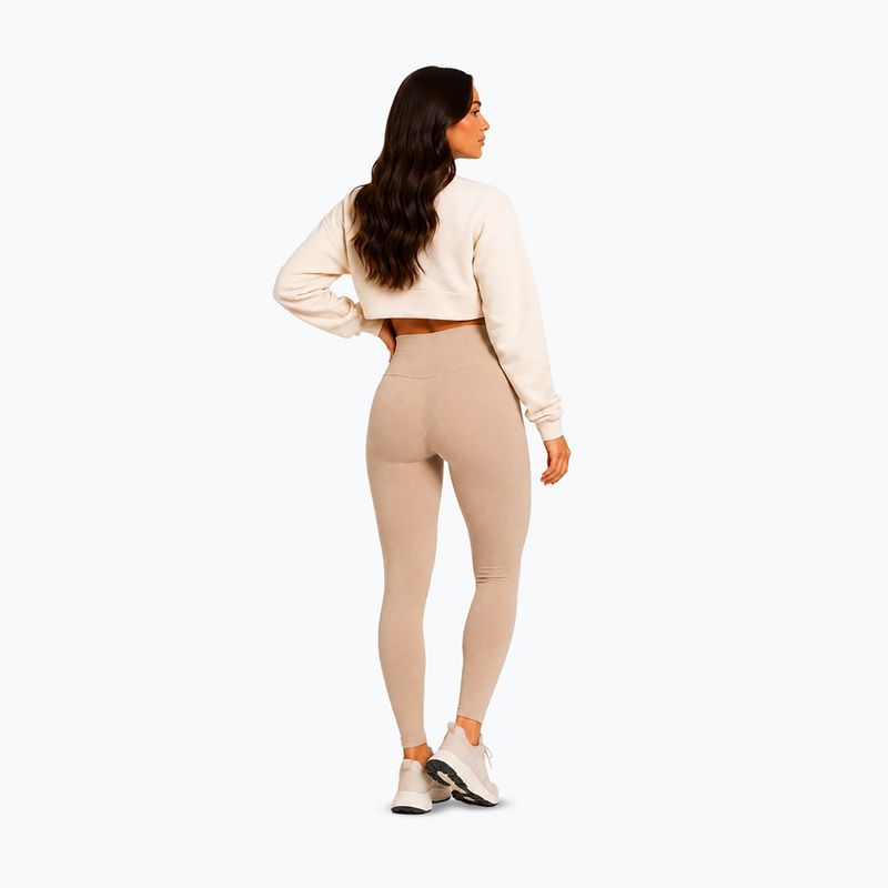 Colanți de antrenament pentru femei Octagon Legion Ribber beige 7