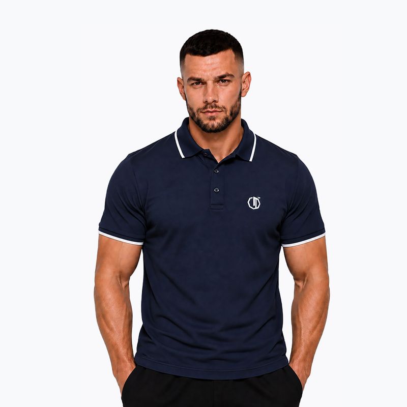Tricou polo pentru bărbați Octagon Legion Tipped Small Logo 3D Polo dark navy