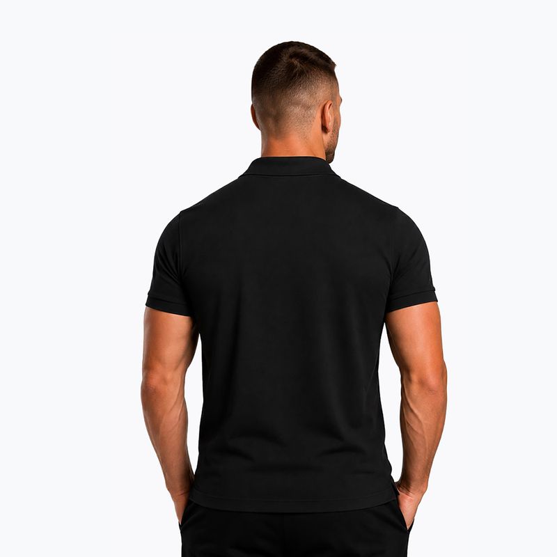 Tricou polo pentru bărbați Octagon Legion Small Logo 3D Polo black/white 2