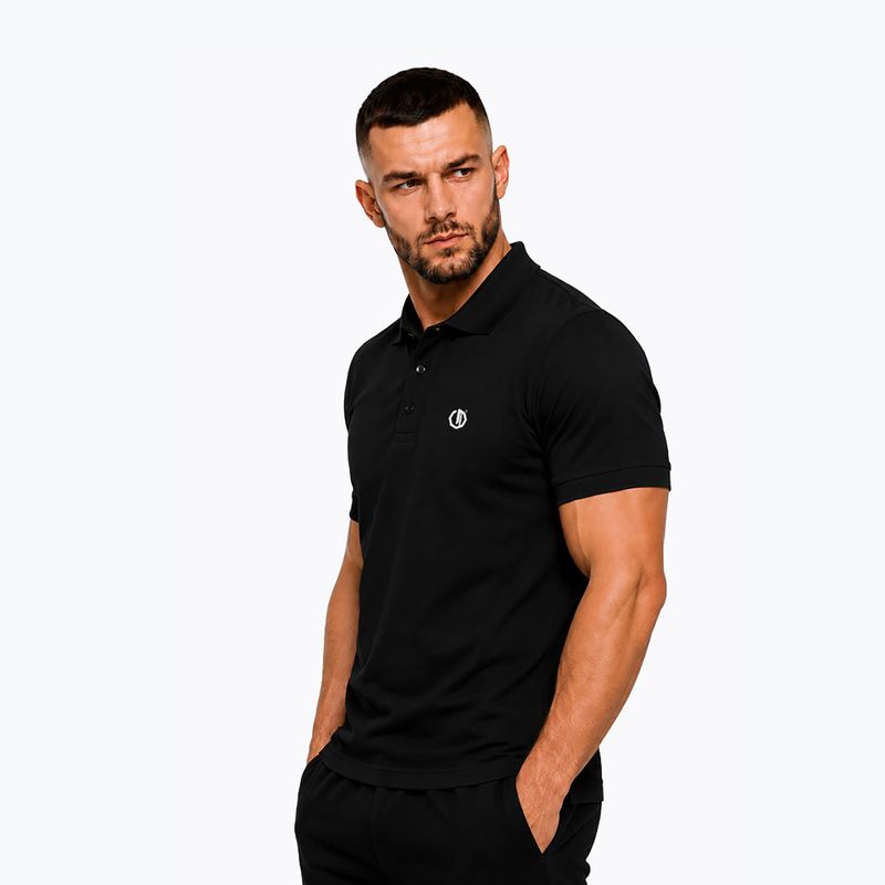 Tricou polo pentru bărbați Octagon Legion Small Logo 3D Polo black 3