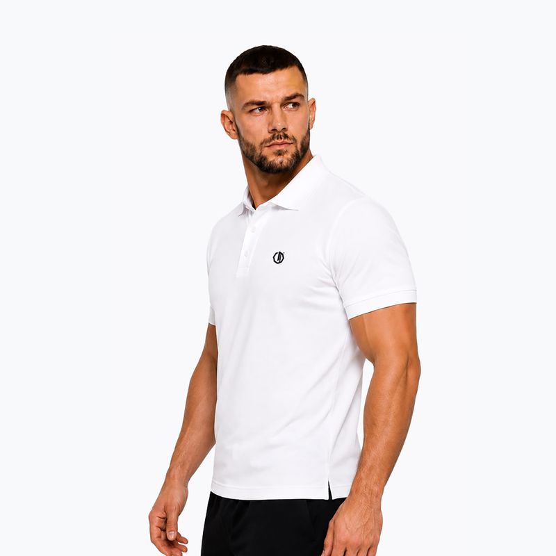 Tricou polo pentru bărbați Octagon Legion Small Logo 3D Polo white 3