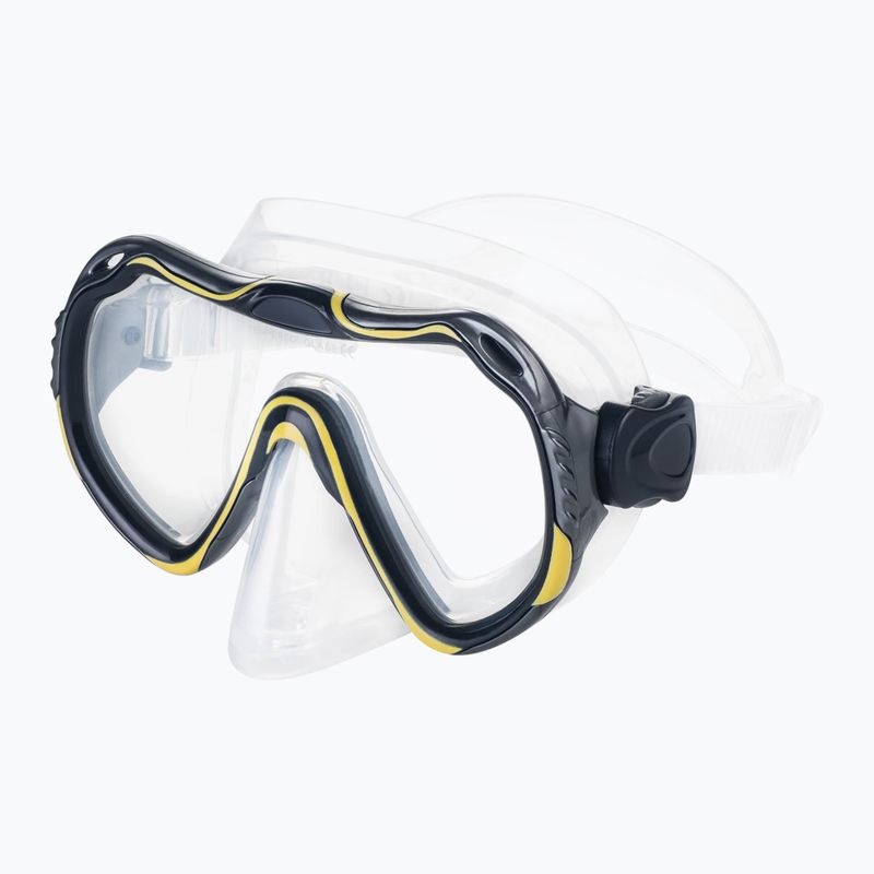 AQUA-SPEED Java + set de snorkel Elba galben-gri 614 2