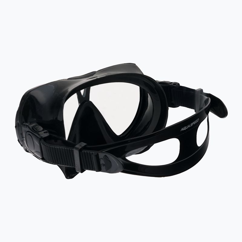 AQUA-SPEED Vanua + Borneo set de scufundări mască + snorkel negru 610 4