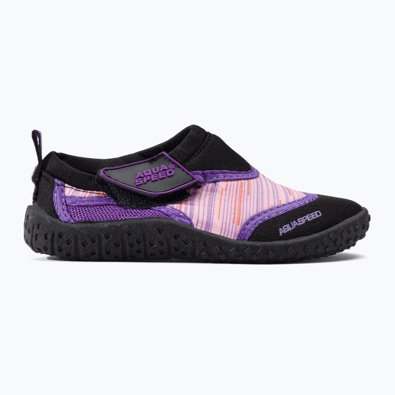 Pantofi de apă pentru femei AQUA-SPEED Aqua 2A negru și roz 673 2