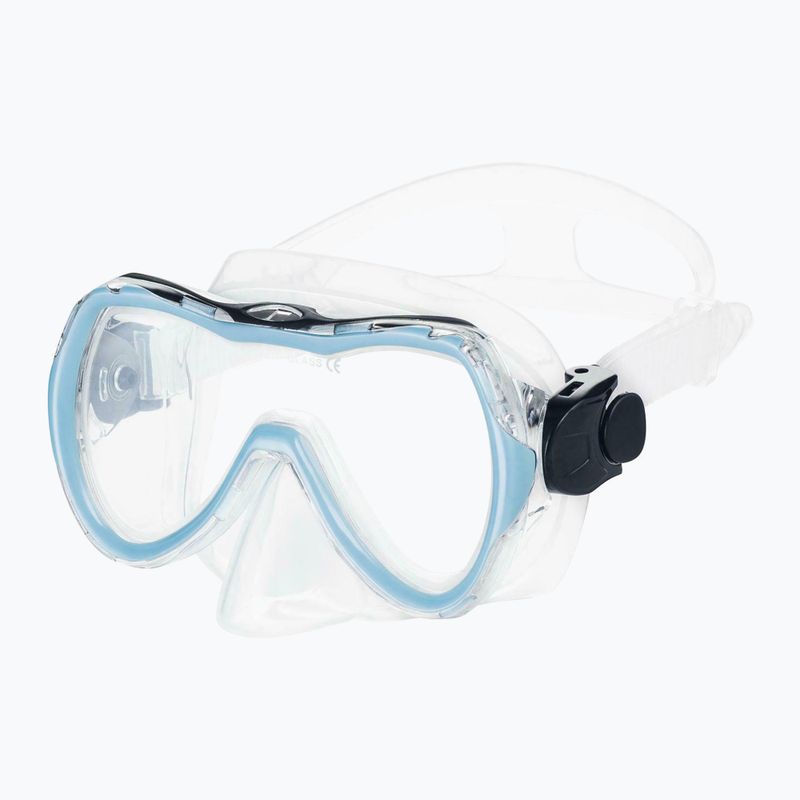 Set de snorkeling pentru copii AQUA-SPEED Enzo + Evo mască + tub + sac albastru deschis 2