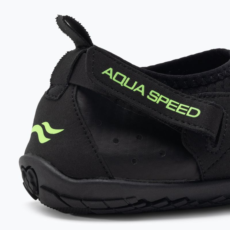 Încălțăminte de apă AQUA-SPEED Agama negru-verde 638 7