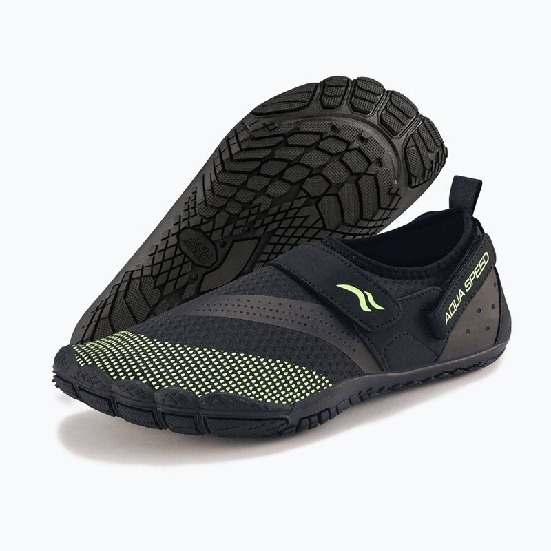 Încălțăminte de apă AQUA-SPEED Agama negru-verde 638 11