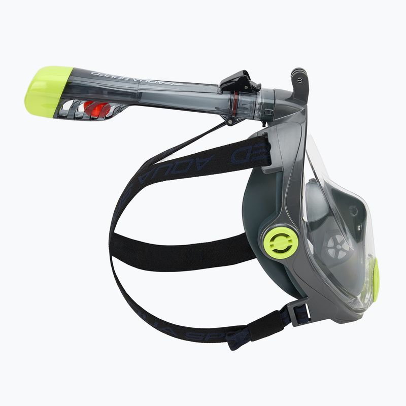 Mască facială completă de snorkeling AQUA-SPEED Spectra 2.0 neagră 3