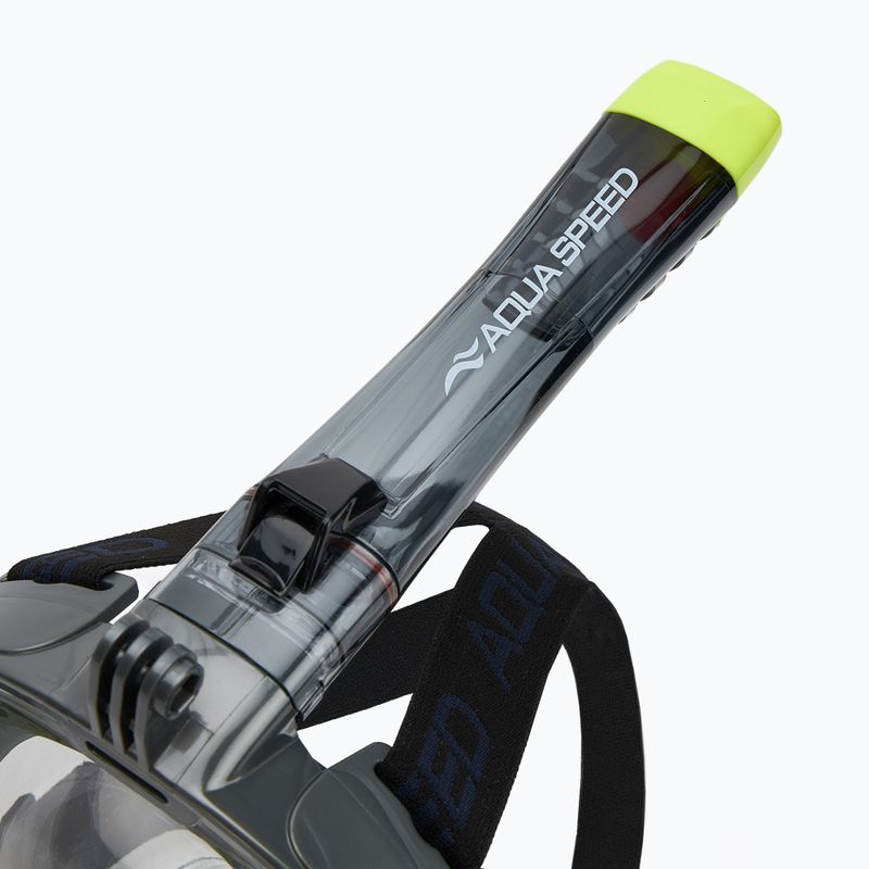 Mască facială completă de snorkeling AQUA-SPEED Spectra 2.0 neagră 4