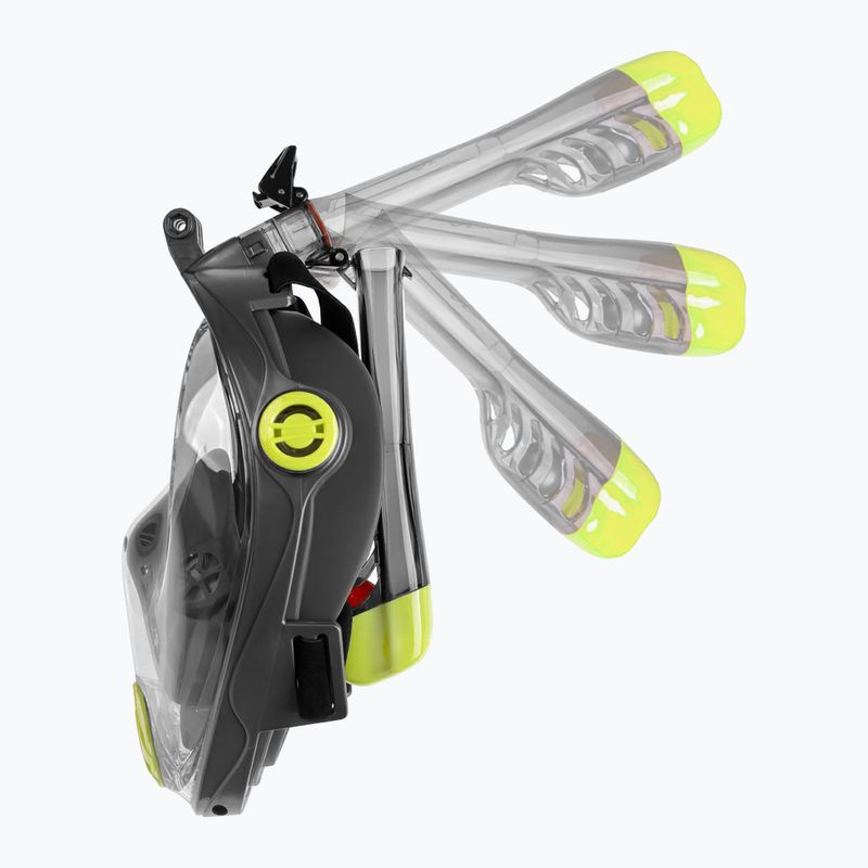 Mască facială completă de snorkeling AQUA-SPEED Spectra 2.0 neagră 4