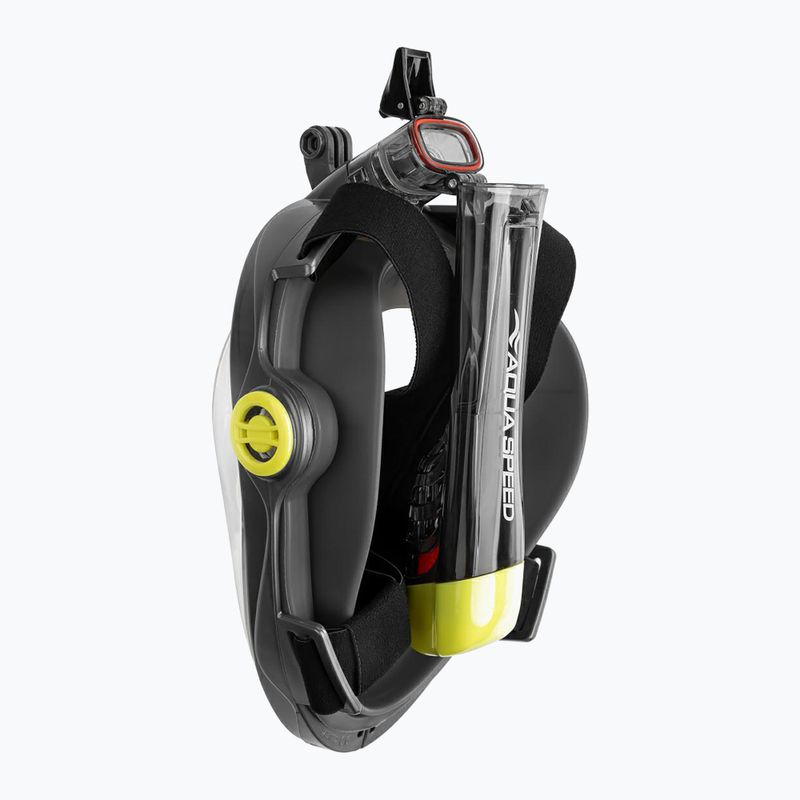 Mască facială completă de snorkeling AQUA-SPEED Spectra 2.0 neagră 5