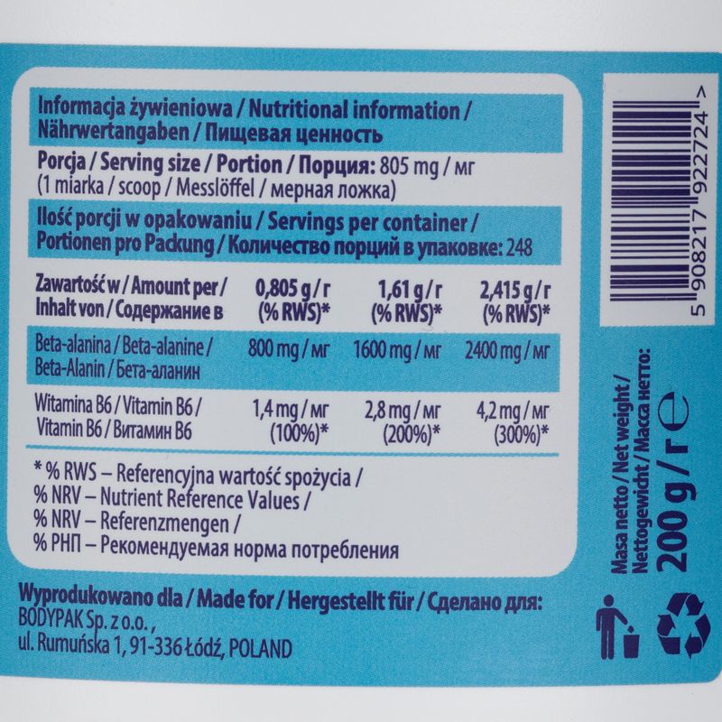 Booster 6PAK Beta Alanina 200g PAK/134 3