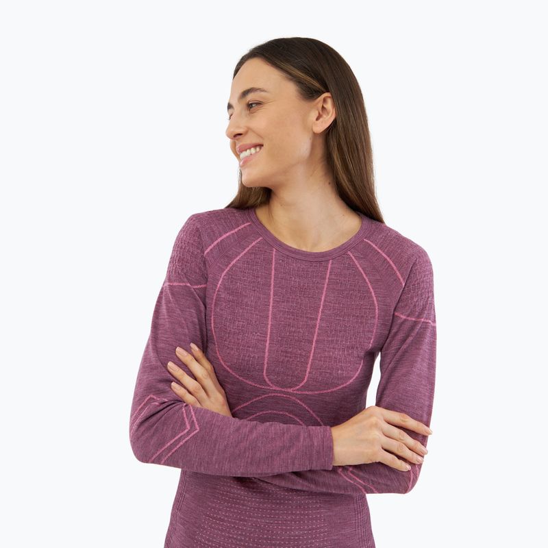 Set de lenjerie termoactivă pentru femei Viking Lan Pro claret/light pink 7