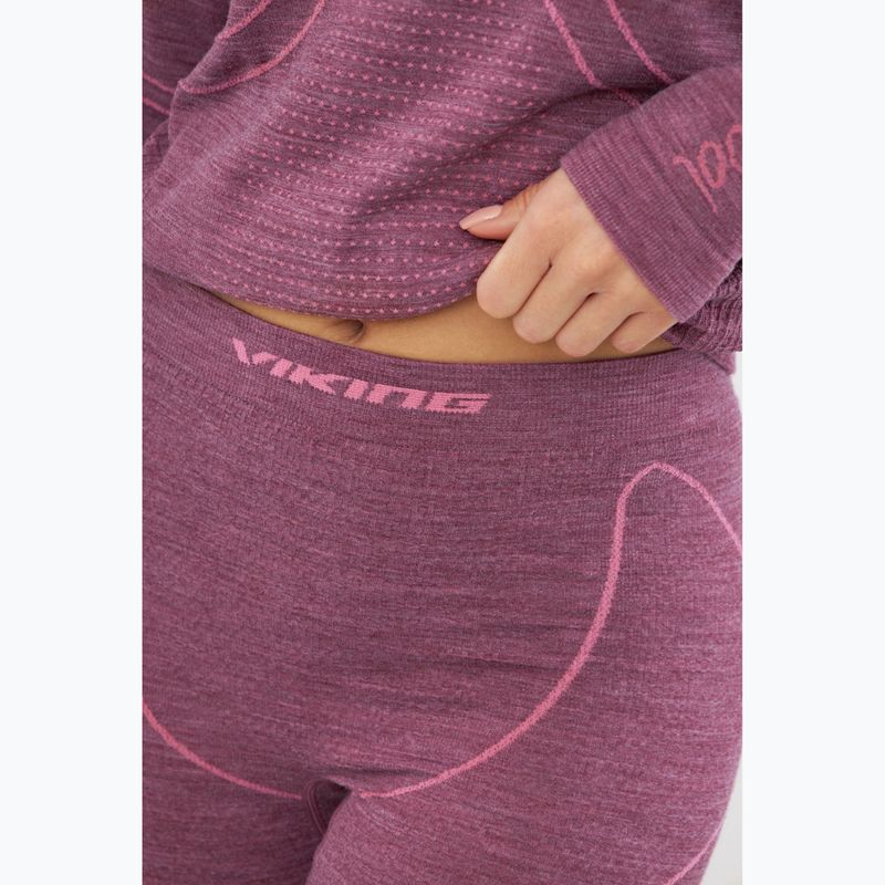 Set de lenjerie termoactivă pentru femei Viking Lan Pro claret/light pink 9