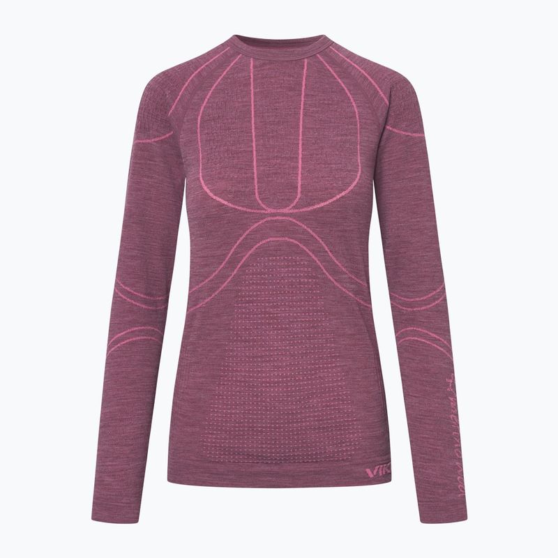 Bluză termică damă Viking Lan Pro claret/light pink 7