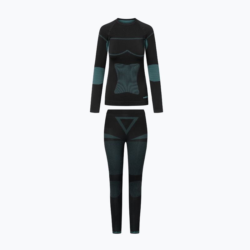Set de lenjerie termică pentru femei Viking Ilsa black/turquoise