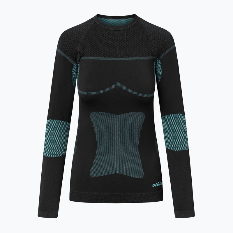 Set de lenjerie termică pentru femei Viking Ilsa black/turquoise 2